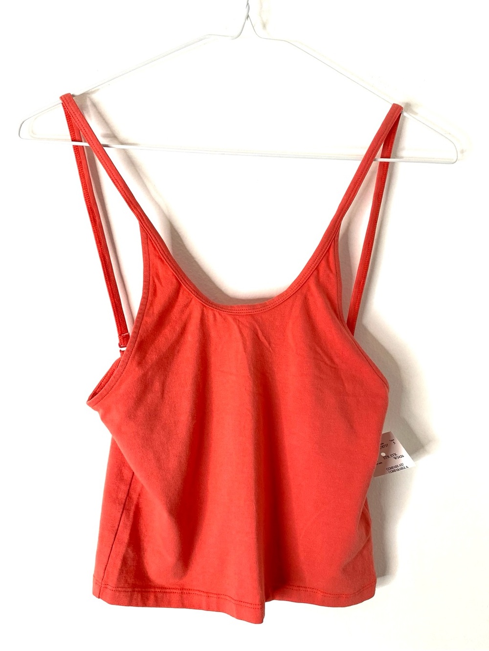 American Eagle Outfitters NWT Coral Orange Convertible Strap Crop Tank Top